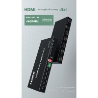 Bộ Chuyển Tự Động HDMI 4 vào 1 ra BOWU BW-H41A2 Chuẩn 2.0 4k@60Hz